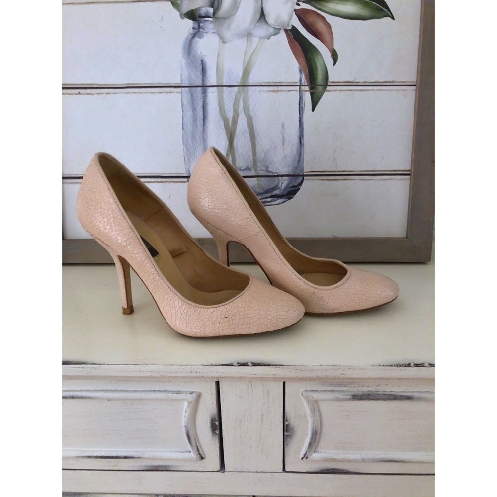 Zara Pebbled/Cracked Leather High Heel Pump